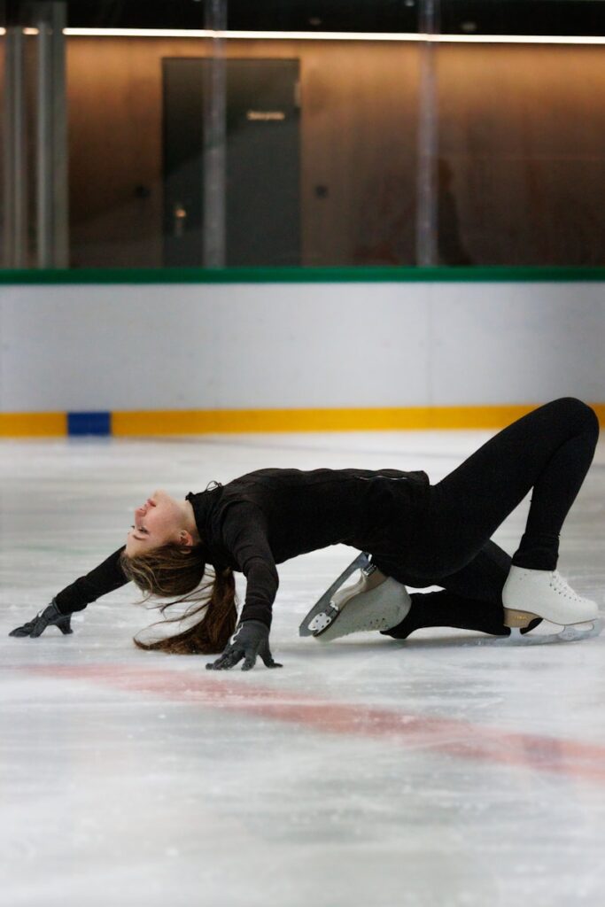 a man on ice skates